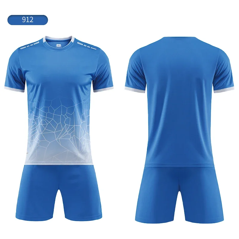 Youth Soccer Jersey Set - Kids Short Sleeve Football Uniform Kit