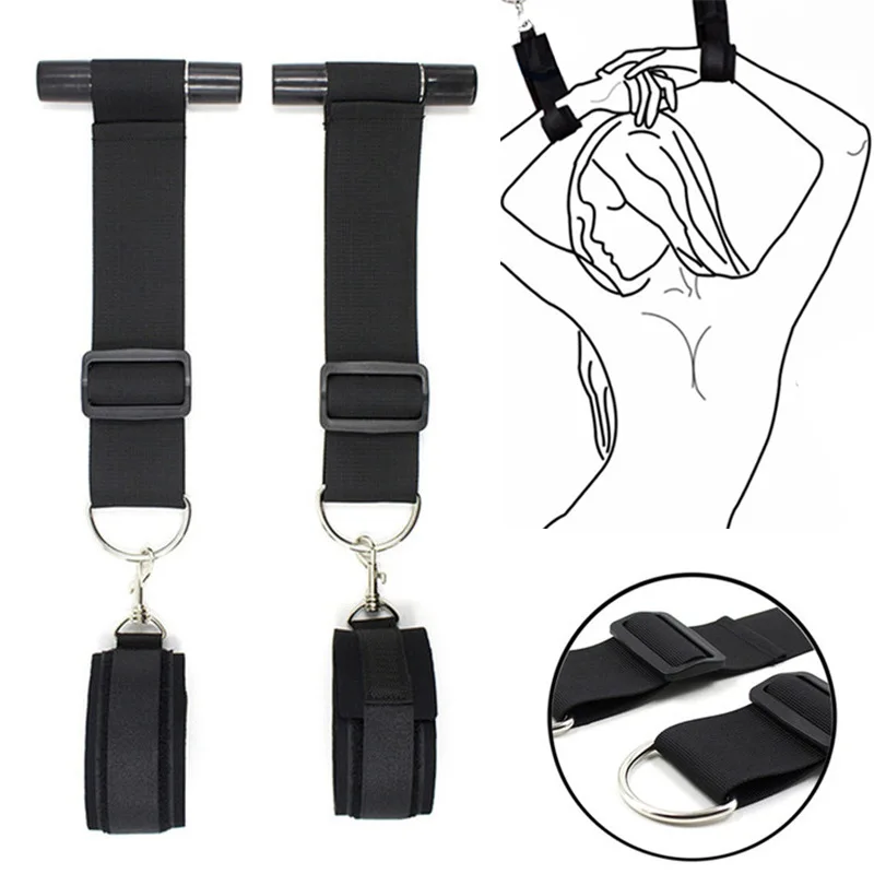BDSM Harness Adjustable Handcuffs Hanging On Door Sex Bondage Restraints Flirting Sex Toys For Woman Bondage Gear Adult Shop sex toys