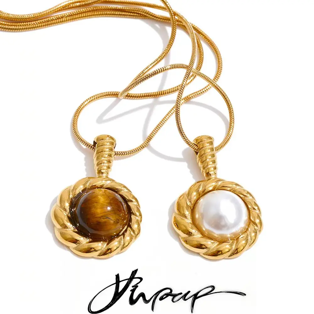 Natural Imitation Pearl Pendant Necklace Fashion Jewelry