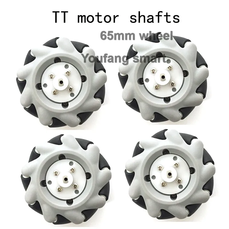 20kg Last 4 stücke Omni Rad 65mm Mecanum Rad 4/5/6mm Kupplung Agv Rad für Arduino Himbeer Pi Roboter Auto DIY Teil Ros Plattform – Detail 22