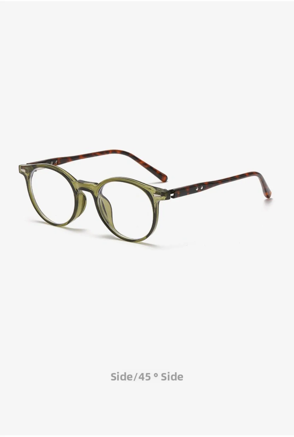 2025 Neue Retro-Klassische Damen Anti-Blaulicht-Brille Ultraleichte Runde Klare Gläser Langlebiger Augenschutz Brillengestell – Detail 15
