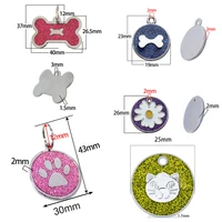 Sacs personnalisés personnalisés pour chien et chat, chiot gravé, identification de collier, étiquette patte, pendentif à paillettes, porte-clés, accessoires pour animaux de compagnie et chiens 3