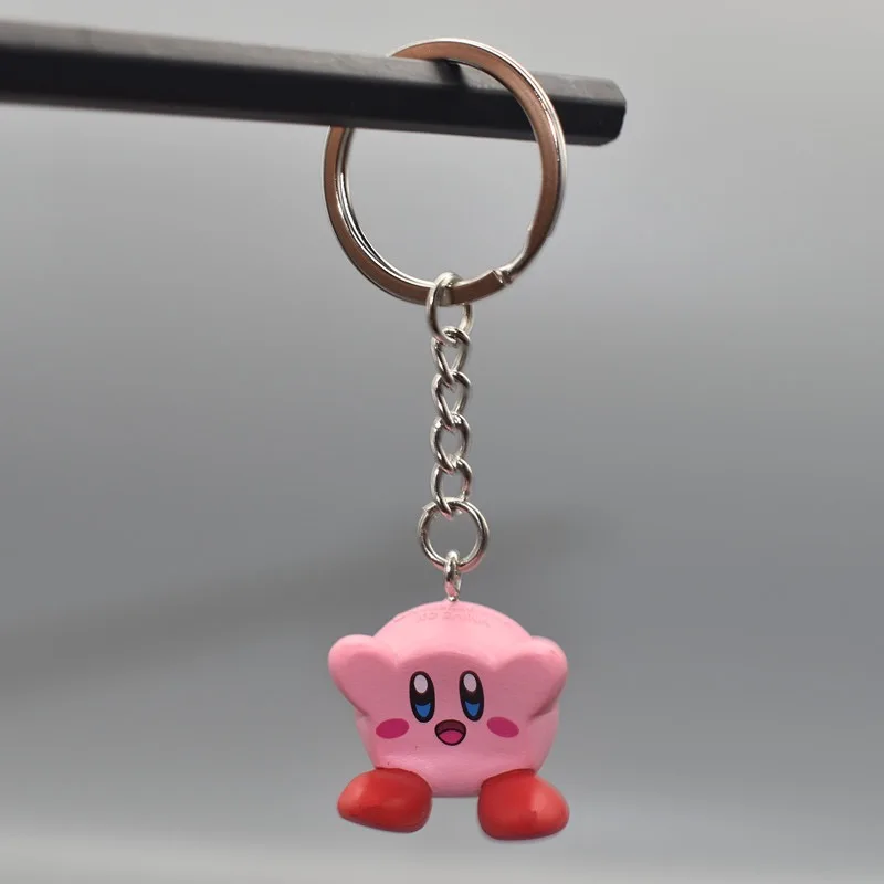 Kawaii Spiel-Charakter Cartoon Mini-Actionfigur Kirby Figuren Schlüsselanhänger Tragbare Beliebte Mädchen Frauen Geschenk Kleine Dekoration – Detail 6