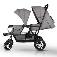 Poussette double pour bébé, siège avant et arrière, légère, pliable, Double assise et couchée, deuxième poussette pour bébé 2