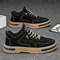 Men's Casual Work Shoes Autumn Winter Fleece Lined Construction Site Labor Work Shoes Welder Safety Shoes Youth Boys Shoes