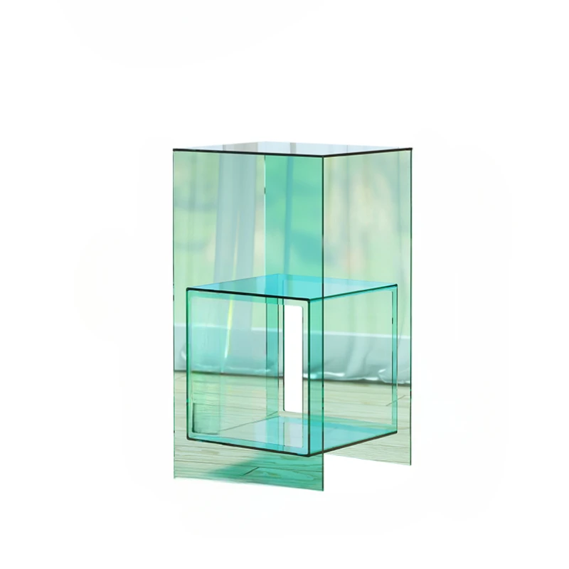 

Sofa Transparent Acrylic Side Table Living Room Storage Cabinet