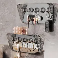 Key Holder For Wall Adhesive Key Organizer Shelf With Hooks Aesthetic Key Holder Wall Decor For Hallway Bedroom Entryway Living 1
