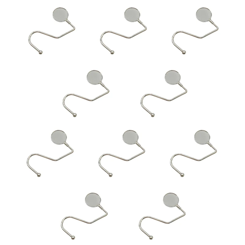 

Set Of 10 Hanger Bag Hook Silver Metal Quality Convenient Women's Purse Holder For Table