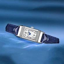  Lushika High Quality Women Quartz Watch Luxury Rectangle Square Case Dial Diamond Bezel Female Vintage Watches Ladies Wristwatch 