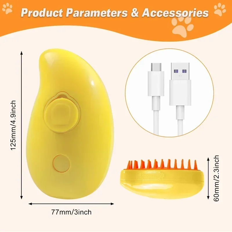 3-in-1 Steam Pet Brush 6