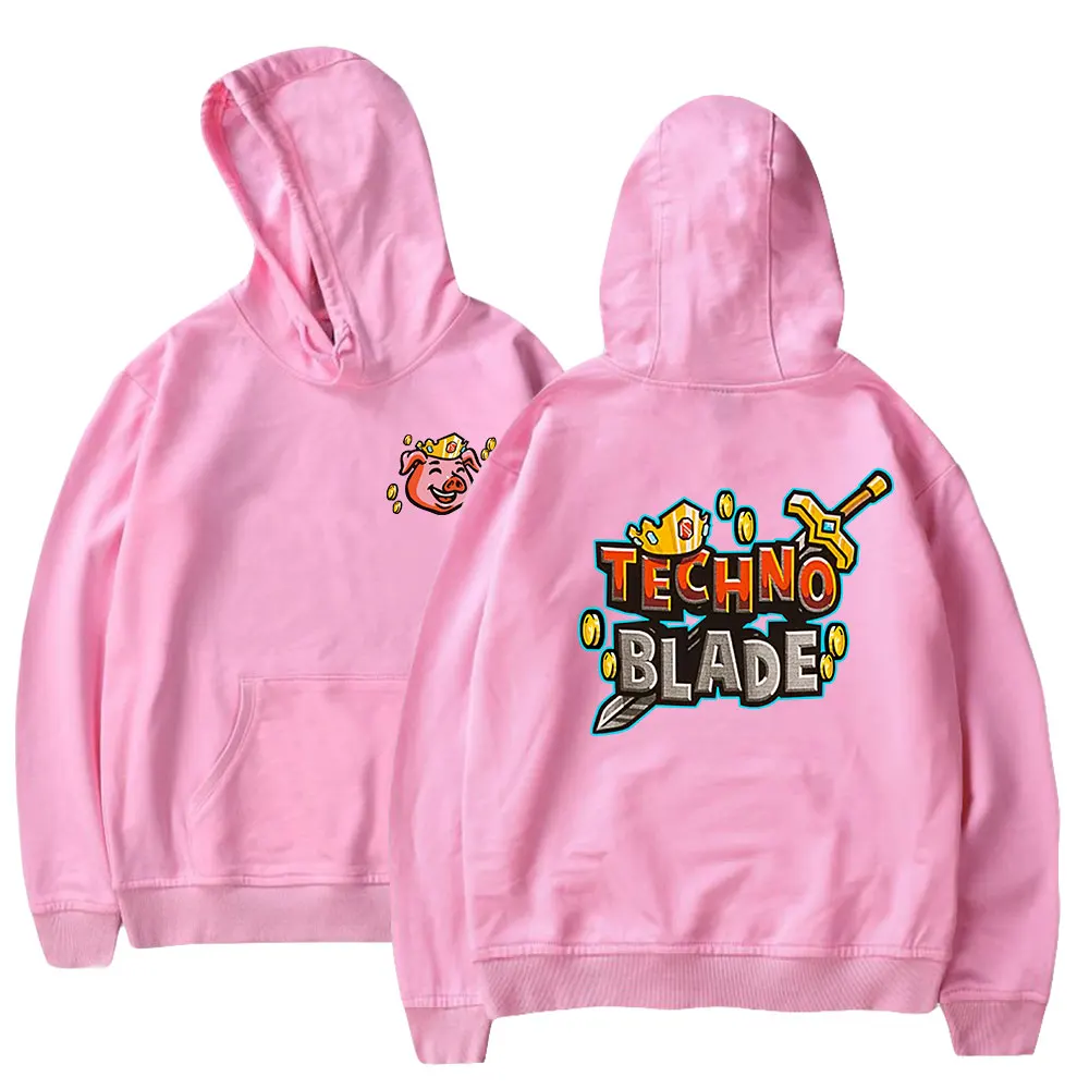 

New Arrival Technoblade Men Women Unisex Hoodies Sweatshirts Fashion Hip Hop Streetwear Casual Boys Girls Pink Pullovers
