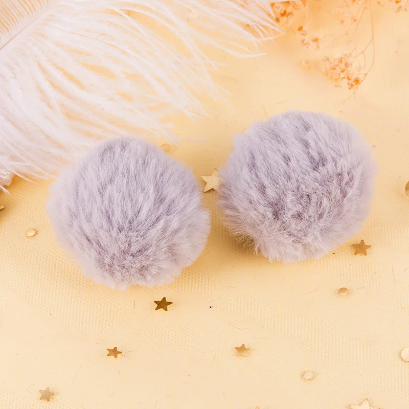 Color 4cm Small Pompons Imitation Rex Rabbit Diy Christmas Hat Artificial Wool Hairy Ball
