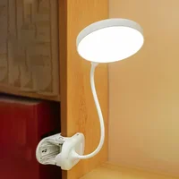 Desk Lamp USB Rechargeable Table Lamp With Clip Bed Reading Book Night Light LED Desk Lamps 3 Modes Dimming Eye Protection DC5V 1