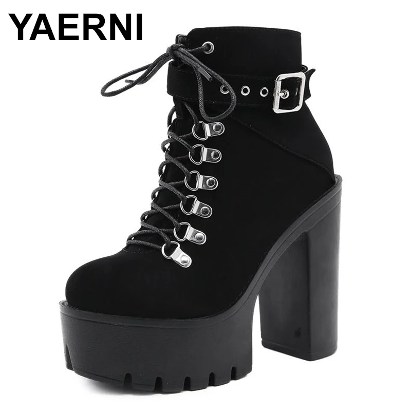 Women's Boots Platform Boots Height Increasing Shoes Daily Booties Ankle Boots Winter Buckle