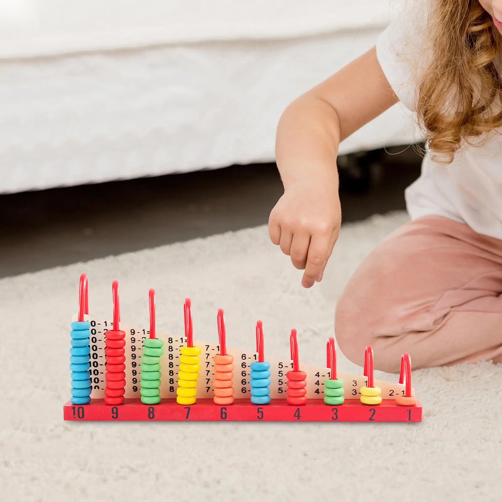 

Add Subtract Abacus with Beads Sturdy Construction Educational Bead Counter for Preschool Boys Girls Baby Children Ages 3+ Years
