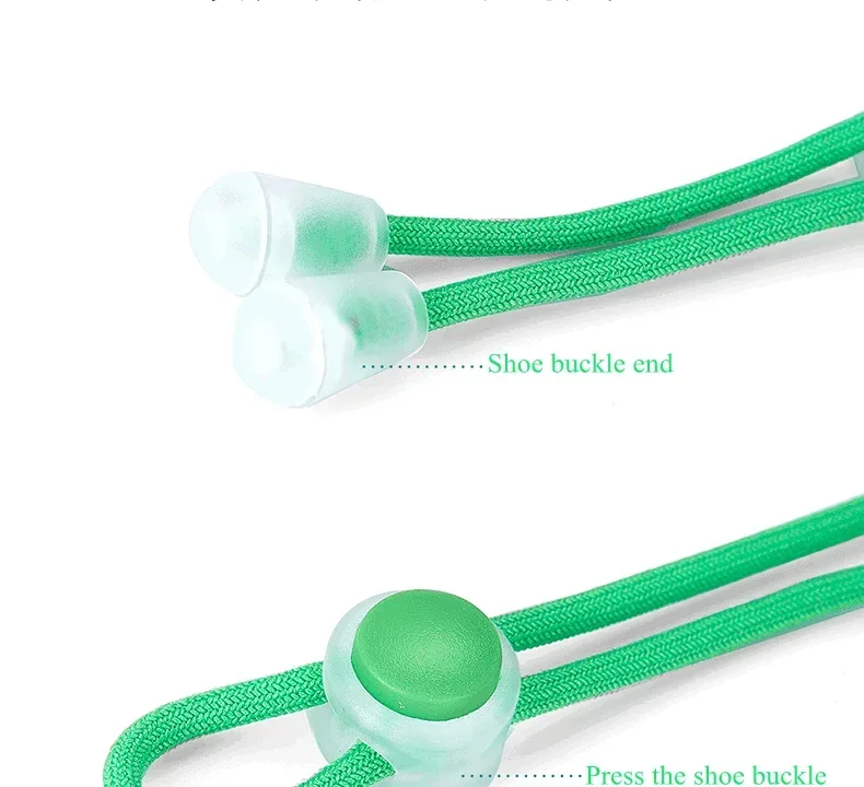 Elastische runde Schnürsenkel ohne Binden für Sneaker, Schnellverschluss-Schnürsenkel für Kinder & Erwachsene - Praktische Slip-On-Schnürsenkel – Detail 5