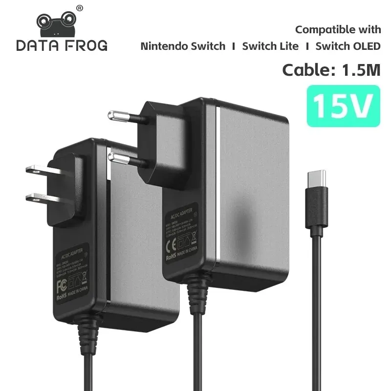 DATA FROG AC Adapter Charger Accessory For Nintendo Switch/OLED/lite EU/US Plug Power Cord Type C USB Power Supply Cable charger adapter nintendo switch charger nintendo charger switch charger