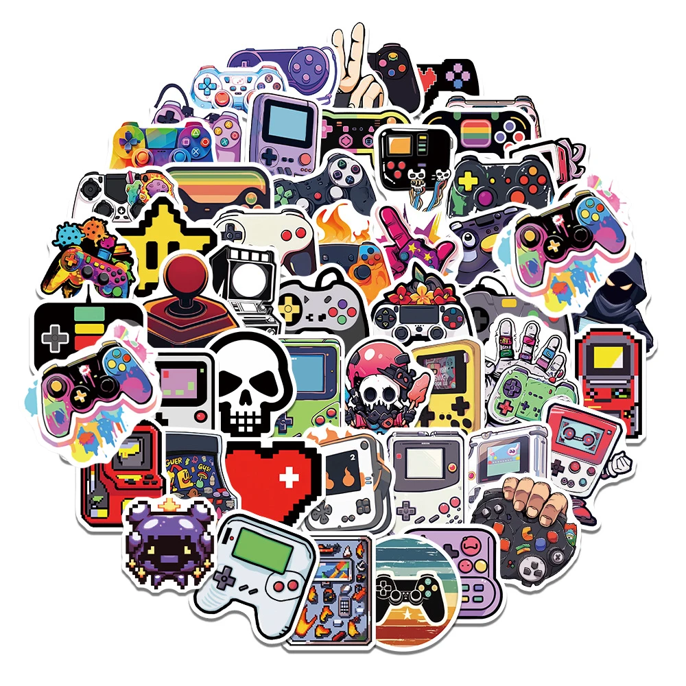 10/30/57pcs Cool Vintage Video Game Stickers Retro Console Graffiti Decals DIY Luggage Scrapbook Waterproof Cartoon Sticker - 2