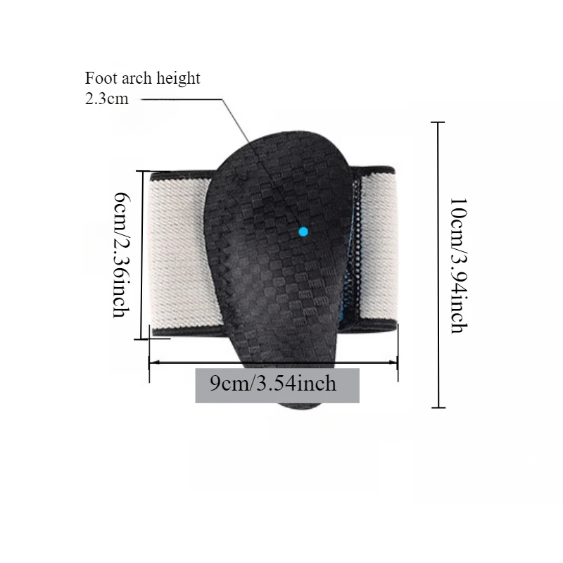 EVA sports foot cushion half insole men and women flat foot arch support adult arch internal and external eight correction