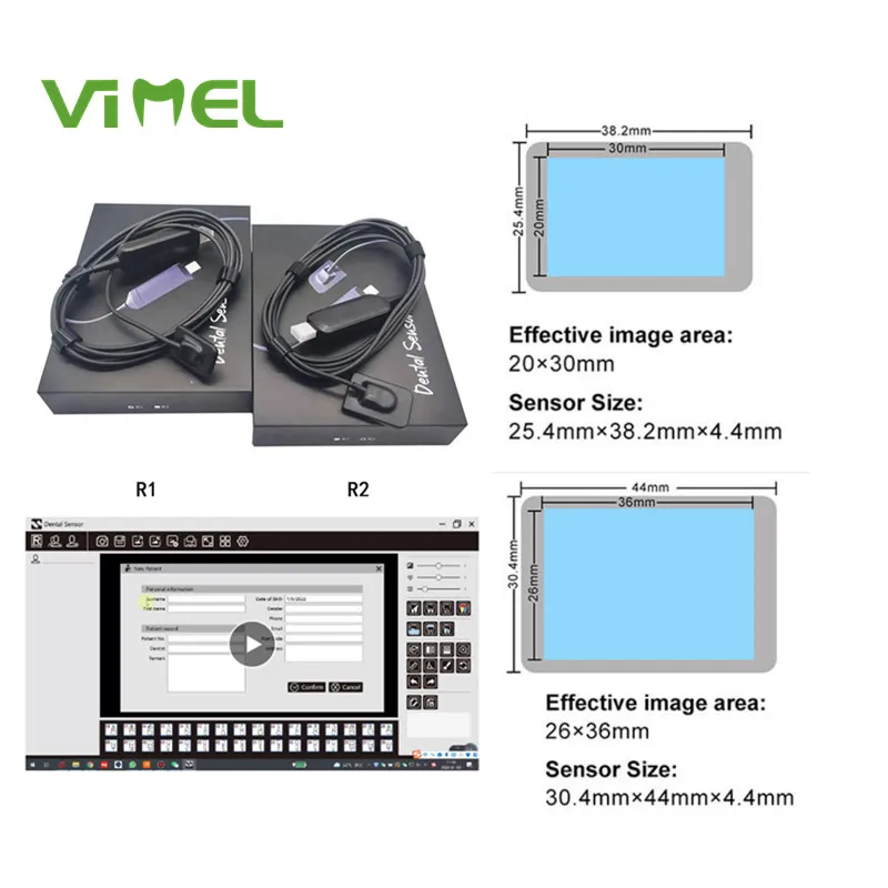 R1R2 Medical Dental Sensor Dental X-ray Sensor fast transmission Digital Intraoral System Intra-Oral Include Software 3m Cable