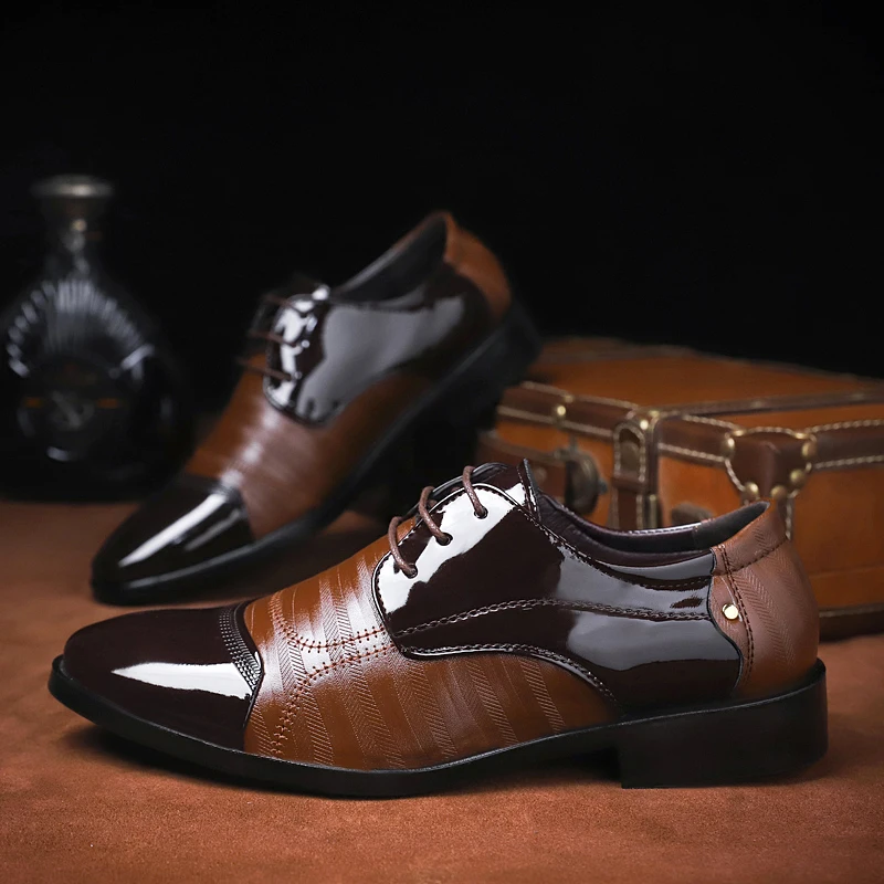 Herren Leder Bootsschuhe Für Freizeit Geschäft Und Bankett_voghion.com