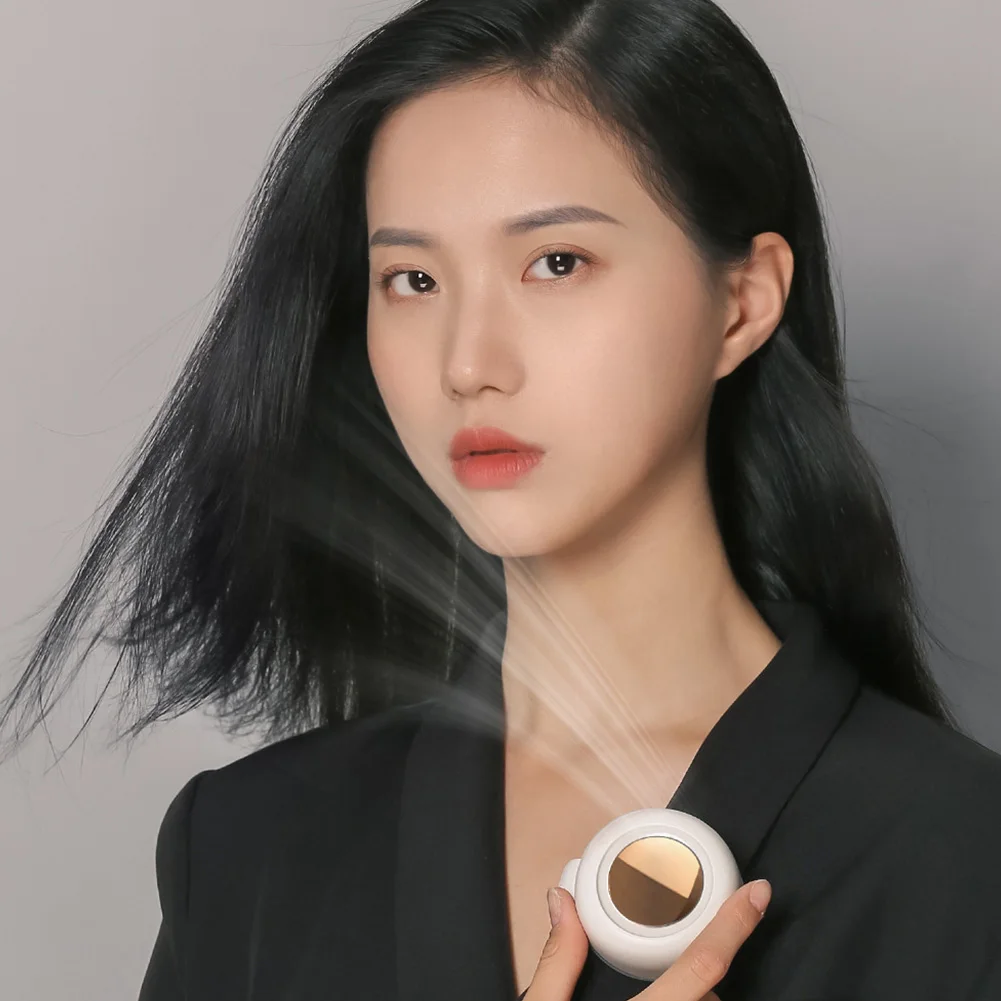 Mini Clip Fan Bladeless Electric Waist Fans 3 Speeds Rechargeable Personal Body Fan Portable Handheld Fans For Outdoor Hiking