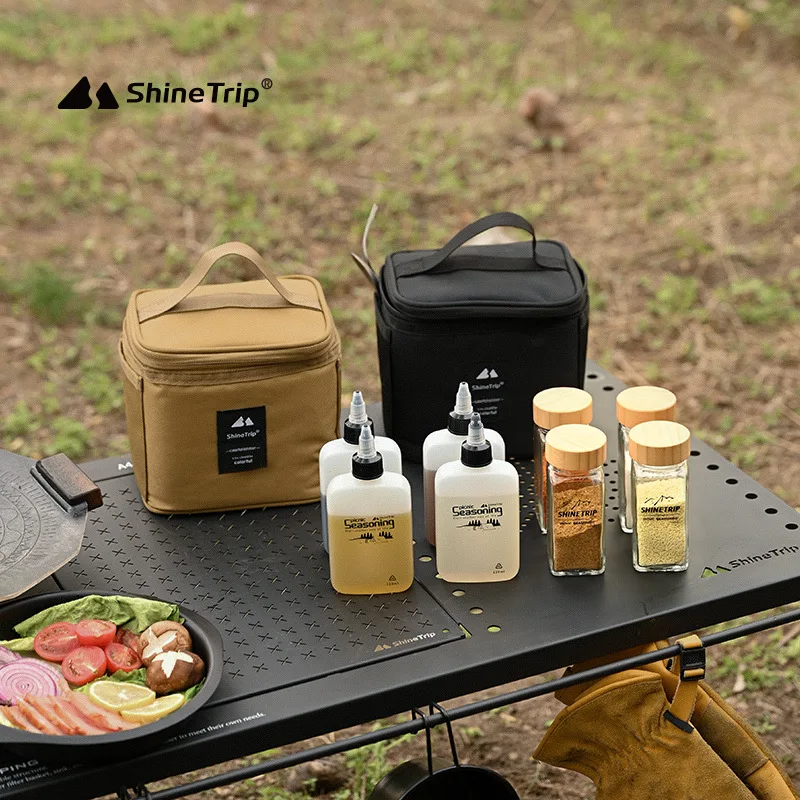 

Портативный набор бутылок для приправ для пикника на открытом воздухе, Герметичная Бутылка для масла для барбекю, комбинированная сумка для хранения