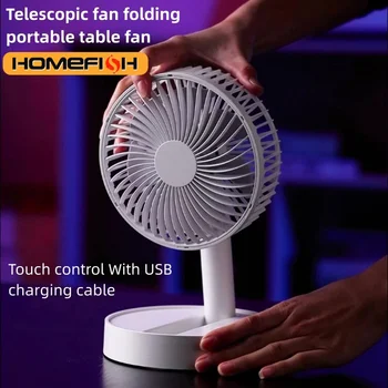 F28 Portable Mini Desktop USB Folding Fan with 4 Speed and Timing Functions Suitable for Bedroom Indoor or Outdoor Use 1