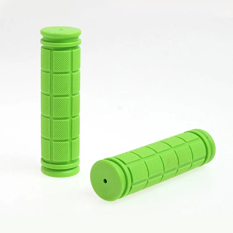 1Pair Bike Handlebar Grips Rubber Soft Non-slip Shockproof Mountain Folding Bike Handle Bar Anti-skid Bicycle Accessories
