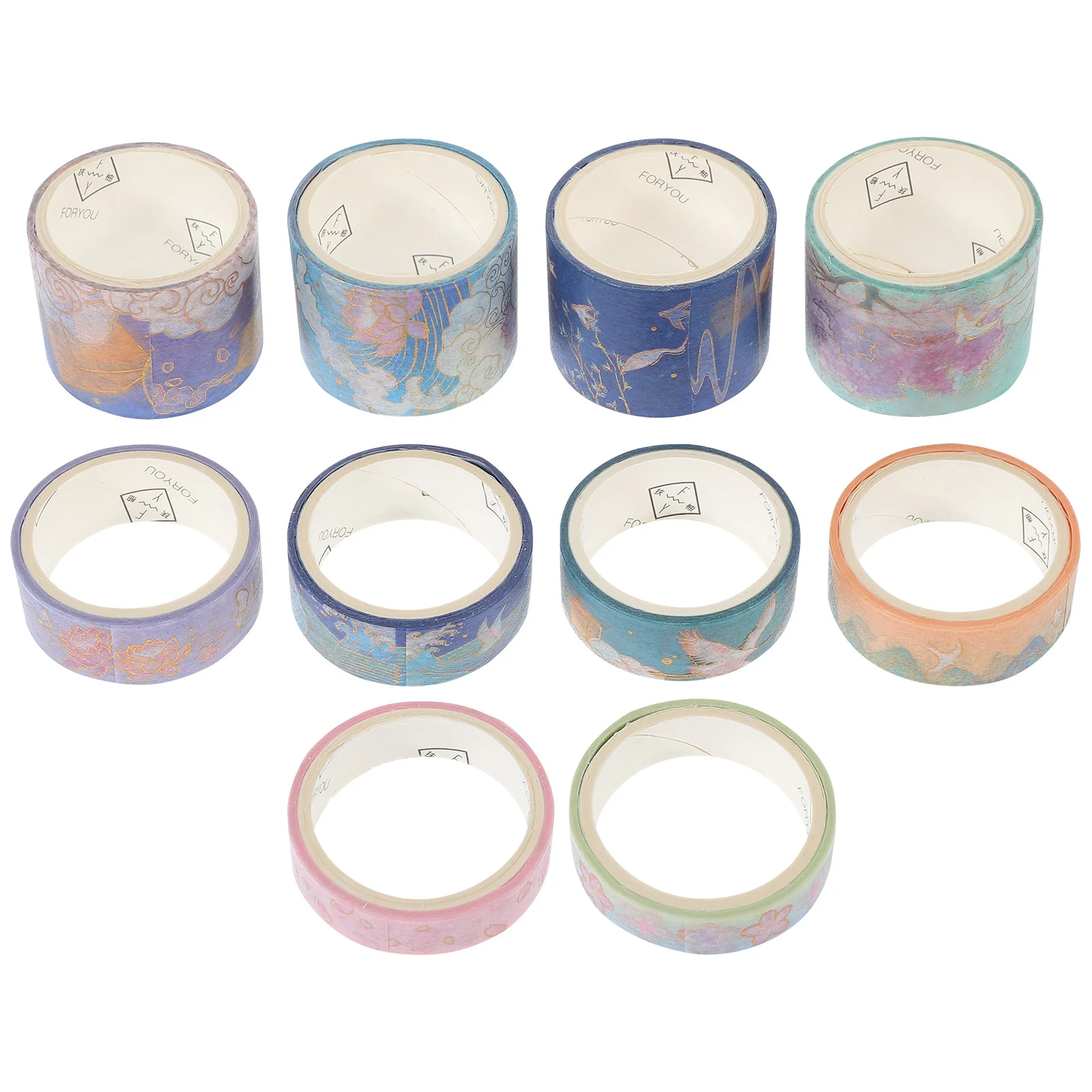 

10 Rolls Crafting Washi Tape Decorative Washi Tape Scrapbooking Tape Stylish Tapes for Crafting