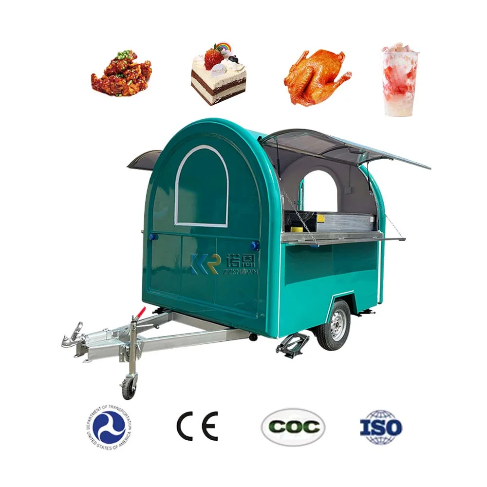 2.2 m trailer Custom Round Fast Food Truck Ice Cream Cart Mobile Fast Food Carts and Food Trailers For Sale custom fast reading business card vip card carbon fiber nfc card