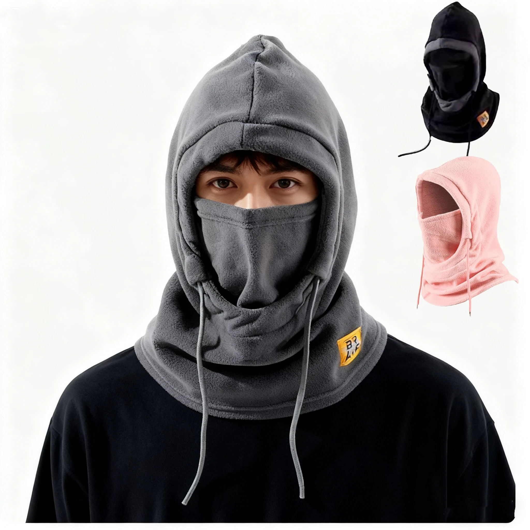 TAGVO Balaclava Chapeau Femme Hiver, Multifonction Cagoule Masque de Ski Chaud Coupe-Vent Polaire Chapeau pour Sports de Plein Air