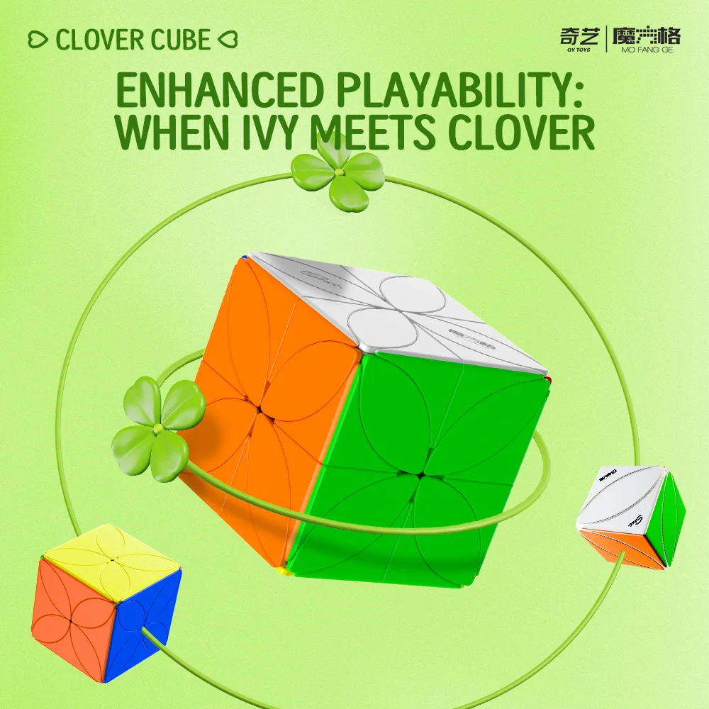 QIYI Four Leaf Clover Magic Cube Stickerless Puzzle 4-Leaf