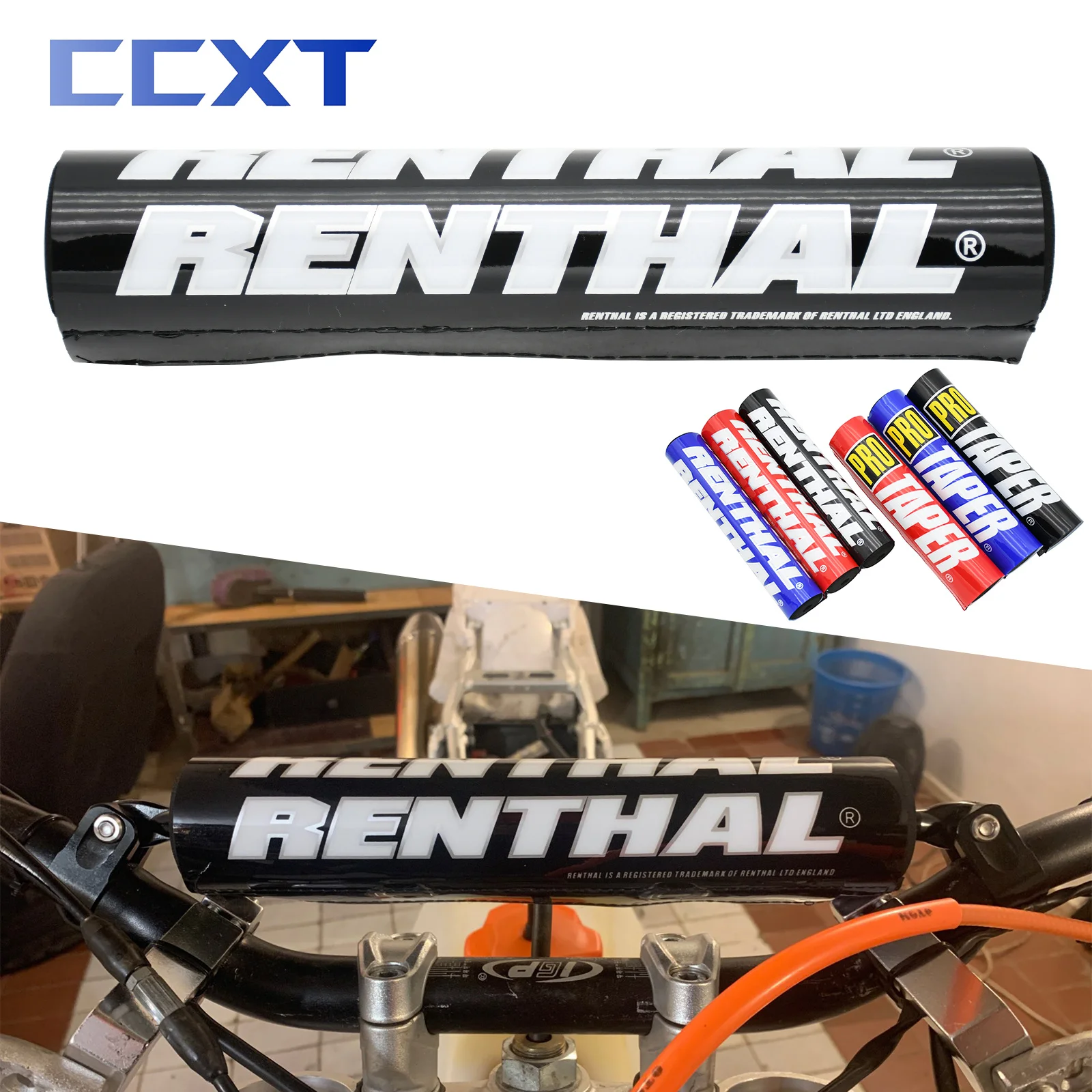Motorcycle Renthal Pro Handlebar Crossbar Handlebar Pads 7/8" 25cm For
