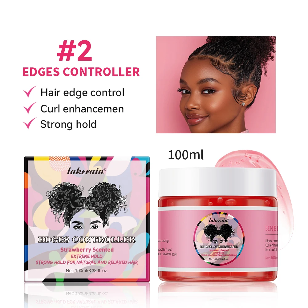 Edge Control Wax Women Strong Hold Non-greasy Edge Control Smoother Tamer Wax Styling Tamer Black Hair