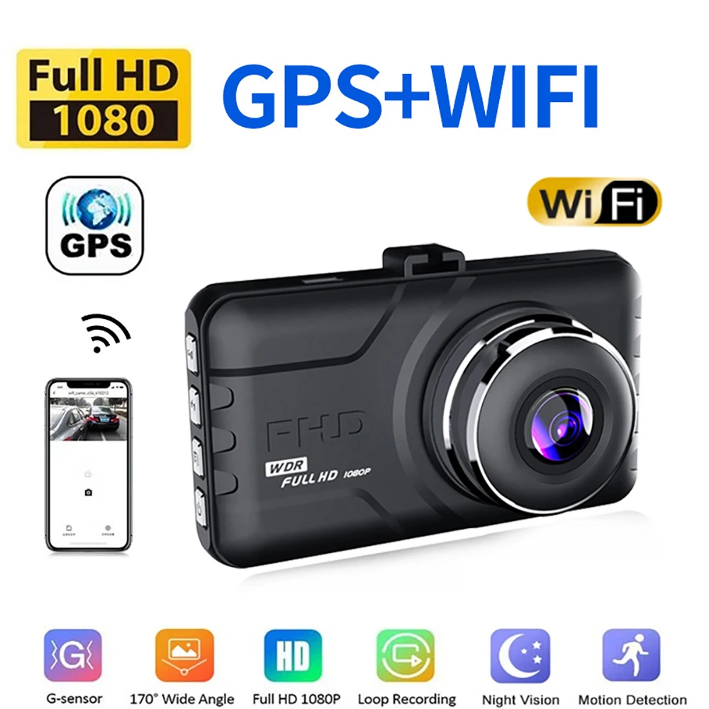 

Car DVR WiFi Full HD 1080P Dash Cam Rear View Car Camera Night Vision Video Recorder Black Box Auto Dashcam GPS Parking Monitor