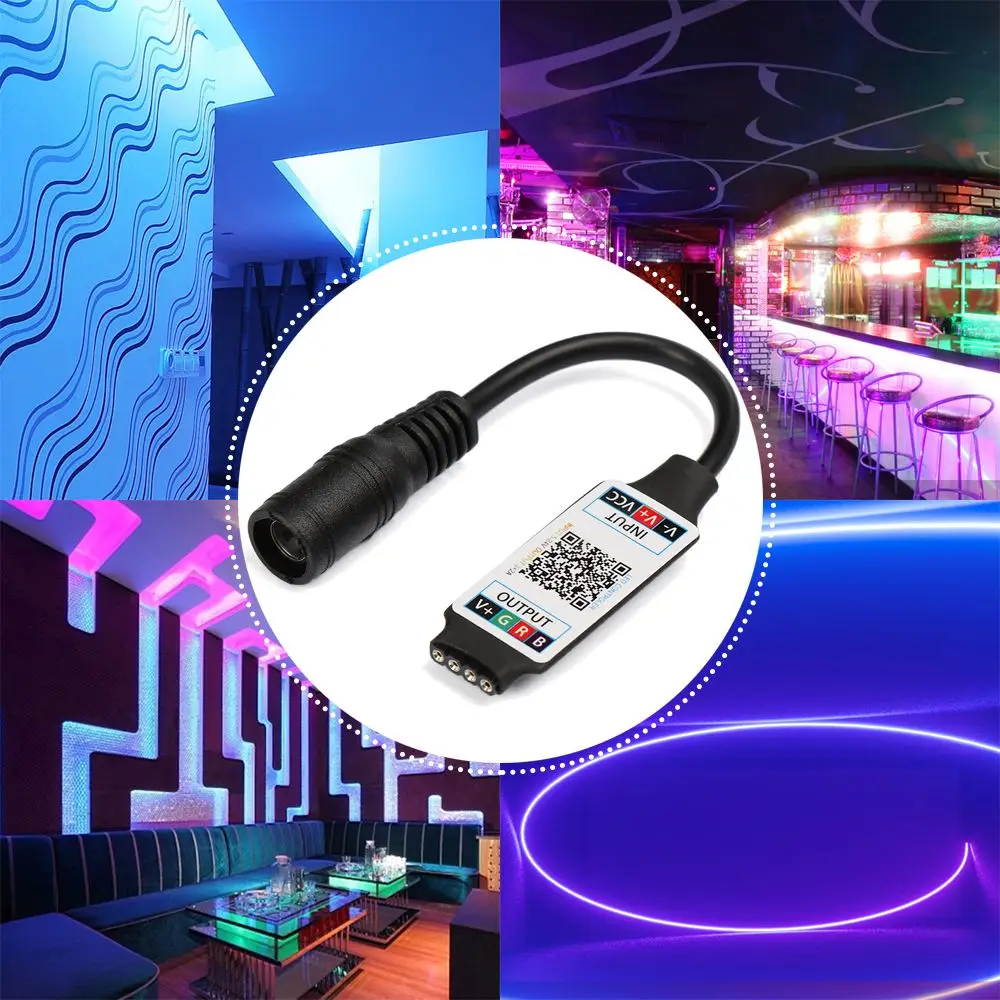Description Picture 2 of itemFor 5050 3528 Mini Smart Wireless DC 5-24V LED Light Strip Adapter Bluetooth RGB Controller