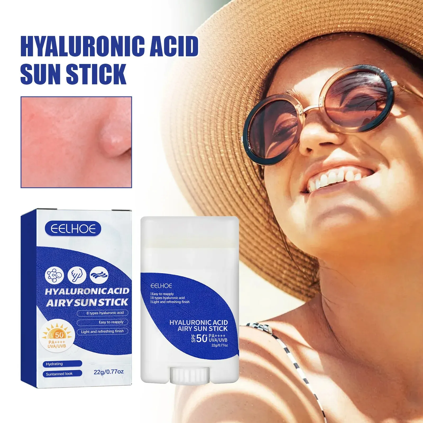 Protetor solar em bastão, creme protetor uv spf50, loção de isolamento em gel, anti-oxidante, protetor solar, à prova d'água, controle de óleo, clareamento, creme solar_voghion.com