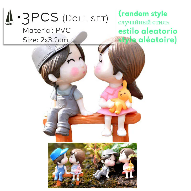 Romantic Miniature Couple Figurines for Wedding Decor and Valentine's Day Gift
