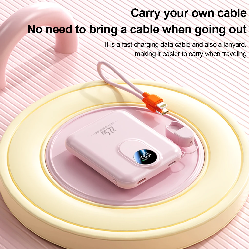 5000mAh Magnetic Wireless Power Bank With LED Digital Display For iPhone Samsung 22.5W Fast Charging Portable PowerBank 5