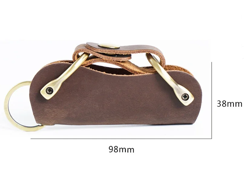 Key Case Key Holder Key Organizer Key Purse Key Protector Genuine Leather Keys Bag Cover Men Women Keychain Creative Large Capacity Key Wallet Cowhide Housekeeper Key Case Car Holder