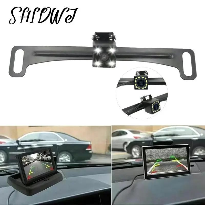 Universal Car Rear View Camera License Plate Bracket Kit Holder For Backup Camera Reverse Camera