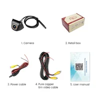 Caméra de recul de voiture AHD CVBS 1080P Full HD, caméra d'image de recul 170 °   Caméra de recul pour voiture, Vision nocturne grand angle, objectif Fisheye 6
