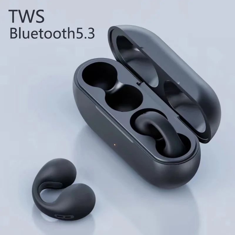 Bluetooth 5.3 bone conduction true wireless headphone outdoor sports comfortable ear clip headset super long endurance earphone