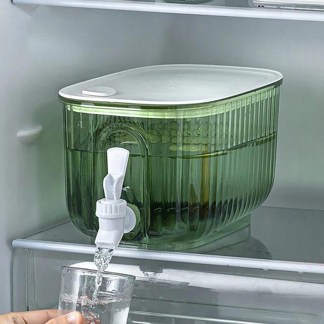 4L Kühlschrank Kalt Wasserkocher mit Wasserhahn Transparent Kalt Getränke  Behälter Große Kapazität Dicht Drink für Home Party - AliExpress