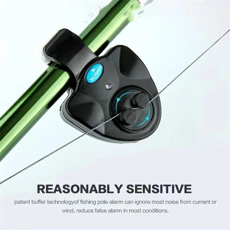 Alarme de pêche portable LED pour carpe - Indicateur de touche avec alarme sonore puissante