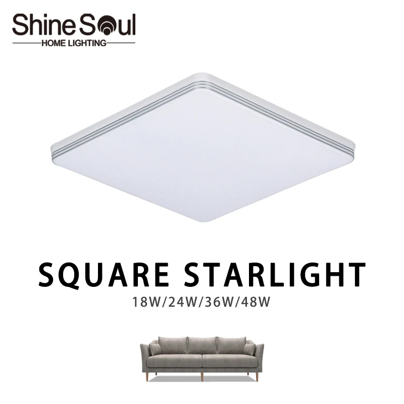 

Square LED Ceiling light neutral white cold white warm 85V-265V Bedroom lighting 48W 36W 24W 18W Home living room light