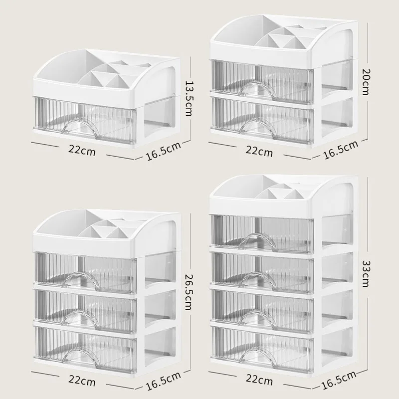 Makeup Storage Box Desktop Storage Box Multi-layer Cosmetics organizer Drawer Jewelry Box Makeup organizer Multi-functional Plastic Storage Cabinet