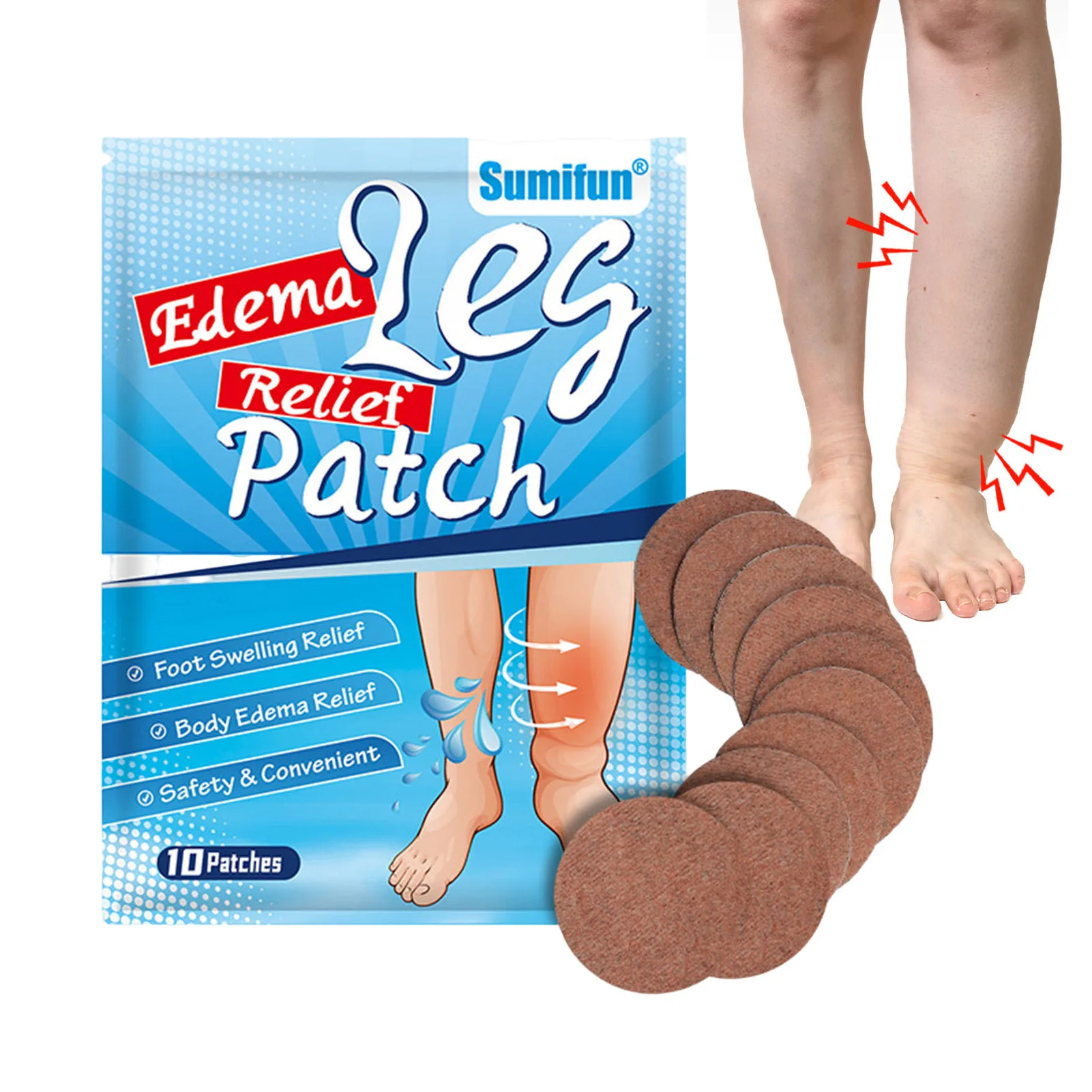 Body Anti-Swelling Patch Vasculitis Phlebitis Spiderleg Medical Patch for Women Men Leg Feet Treatment 10pcs for varicose veins patch,wormwood pain relief patch