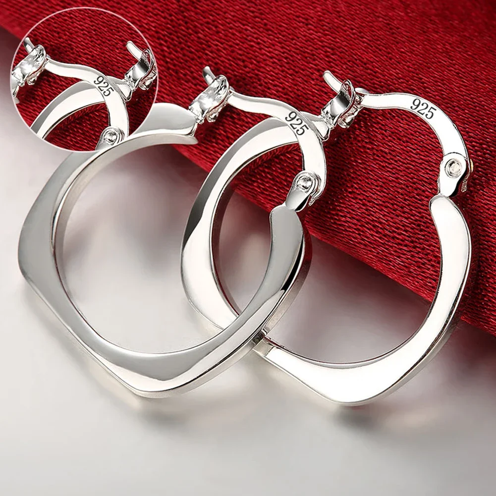 round circle hoop earrings silver classic design fashion accessory